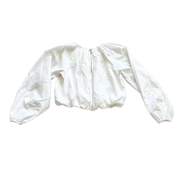 ANTHROPOLOGIE MAEVE Long Sleeve Blouson Crop Top XXS Pretty Feminine Romantic - Picture 3 of 9